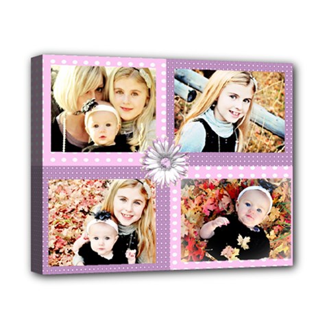 4 pic 8x10 canvas template girl - Canvas 10  x 8  (Stretched)