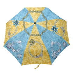 Ella in Blue Umbrella-1001 - Folding Umbrella