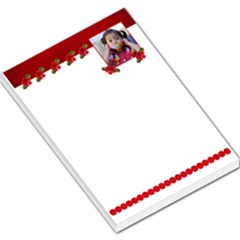 Red Flowers Memo Pad - Large Memo Pads