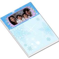 blue sparkling snowflake memo pad - Large Memo Pads