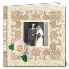 Wedded Bliss Mocca Damask 12 x 12 Celebration album - 12x12 Photo Book (20 pages)
