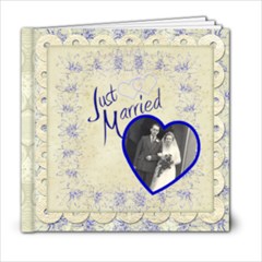Just Married 6 x 6 Wedding Album - 6x6 Photo Book (20 pages)