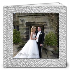 Sumptuous Silver Leather Wedding Album 12 x 12 100 page  - 12x12 Photo Book (100 pages)