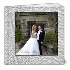 Sumptuous Silver Leather Wedding Album 8 x 8 80 page  - 8x8 Photo Book (80 pages)