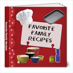 Family Favorite Recipes - 8x8 Photo Book (30 pages)