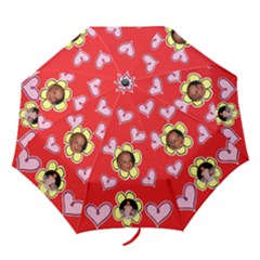 Hearts and flowers folding Umbrella