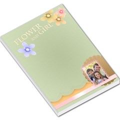 Flower and girl - Large Memo Pads