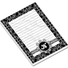 Black & White Memo Pad with Monogram - Large Memo Pads