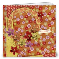 Floral/Oriental 12x12 Album, template - 12x12 Photo Book (20 pages)
