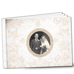 art Nouveau antique lace wedding Deluxe 9 x 7 20 pages - 9x7 Deluxe Photo Book (20 pages)