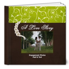 8x8- DELUXE A Love Story- Simple Engagement/Wedding Photobook Template - 8x8 Deluxe Photo Book (20 pages)