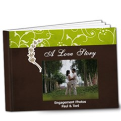 9x7 DELUXE: A Love Story- Simple Engagement/Wedding Photobook Template - 9x7 Deluxe Photo Book (20 pages)