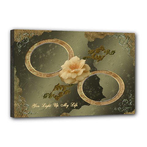 You Light Up My Life gold rose 18x12 stretched Canvas - Canvas 18  x 12  (Stretched)