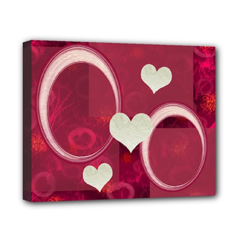 I Heart You pink 8x10 stretched canvas - Canvas 10  x 8  (Stretched)