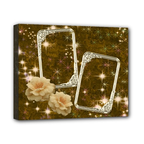 Neutral Gold star rose 8x10 stretched canvas - Canvas 10  x 8  (Stretched)