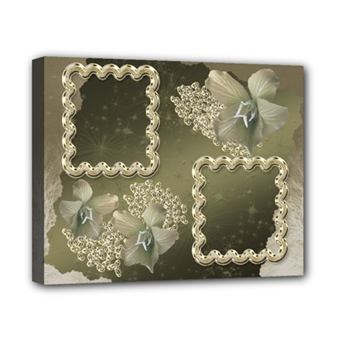 Neutral silver wedding 8x10 stretched canvas - Canvas 10  x 8  (Stretched)