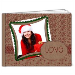 Happy Holidays/Christmas & glitter, 9x7 Photo Book - 9x7 Photo Book (20 pages)