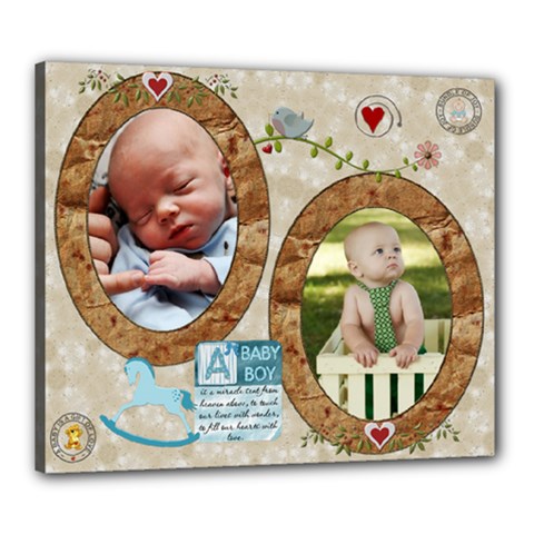 A Baby Boy 24x20 Stretched Canvas - Canvas 24  x 20  (Stretched)