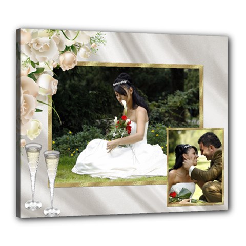 Anniversary/wedding/celebration stretched 24x20 canvas - Canvas 24  x 20  (Stretched)