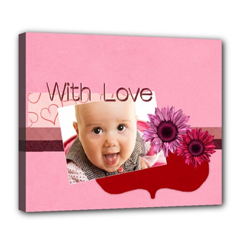 with love - Deluxe Canvas 24  x 20  (Stretched)