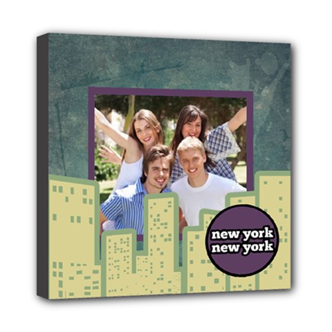 Summer in the City - New York City Wall Art - Mini Canvas 8  x 8  (Stretched)
