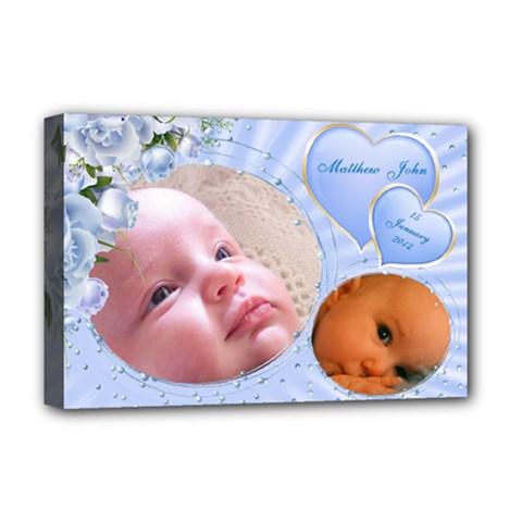 Baby Boy Deluxe 18x12 Stretched Canvas - Deluxe Canvas 18  x 12  (Stretched)