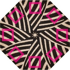 Zebra and pink - Folding Umbrella