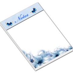 Blue floral corner Large memo pad - Large Memo Pads