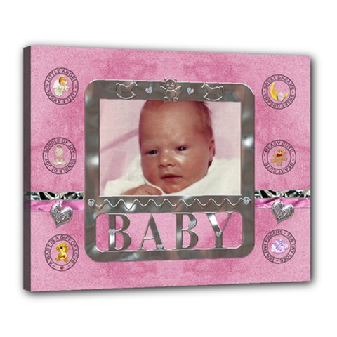 Baby Girl 20x16  Stretched Canvas - Canvas 20  x 16  (Stretched)