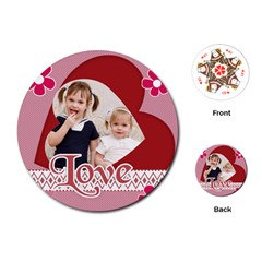 love of kids - Playing Cards Single Design (Round)