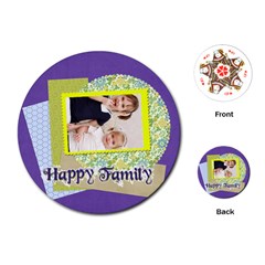 happy family - Playing Cards Single Design (Round)
