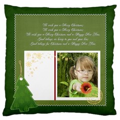 merry christmas, happy new year - Large Cushion Case (One Side)