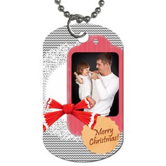 merry christmas, xmas, happy new year  - Dog Tag (Two Sides)