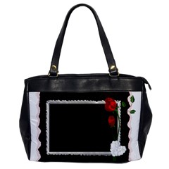 Black, Red and White Oversize office handbag