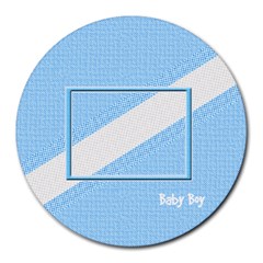 Baby boy mousepad - Collage Round Mousepad