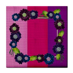 Flowers in Cold colors face towel