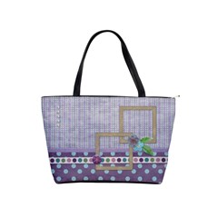 Purple Polka Dots Purse - Classic Shoulder Handbag