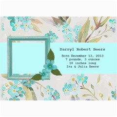 Forget Me Not - Boy Birth Announcement 01 - 5  x 7  Photo Cards