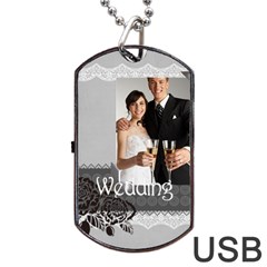 wedding - Dog Tag USB Flash (One Side)