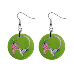 Humming Bird Earrings - Mini Button Earrings