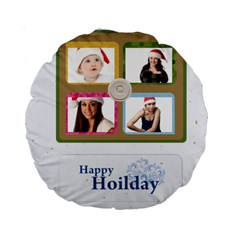 happy holiday - Standard 15  Premium Round Cushion 