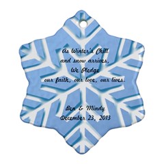 Wedding Favor - Snowflake Ornament (Two Sides)