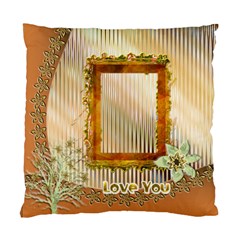 Rust/Gold Floral Love Cushion Case 1 side - Standard Cushion Case (One Side)