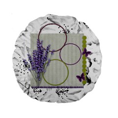 Lavender and butterfly 15  cushion - Standard 15  Premium Round Cushion 
