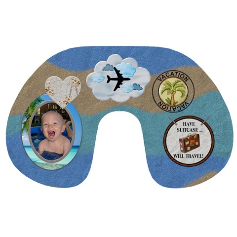 Vacation Travel Neck Pillow By Lil Front