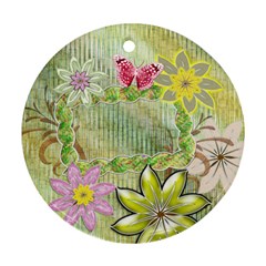Garden floral round ornament - Ornament (Round)