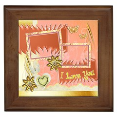 I Love You heart love framed tile