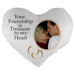 Friendship 19  Heart Shape Cushion - Large 19  Premium Heart Shape Cushion