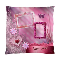 Love Pink Heart cushion case - Standard Cushion Case (One Side)