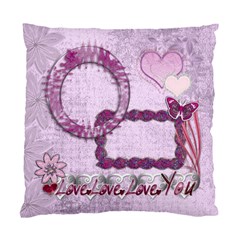 Love Lavender Purple Heart cushion case - Standard Cushion Case (One Side)